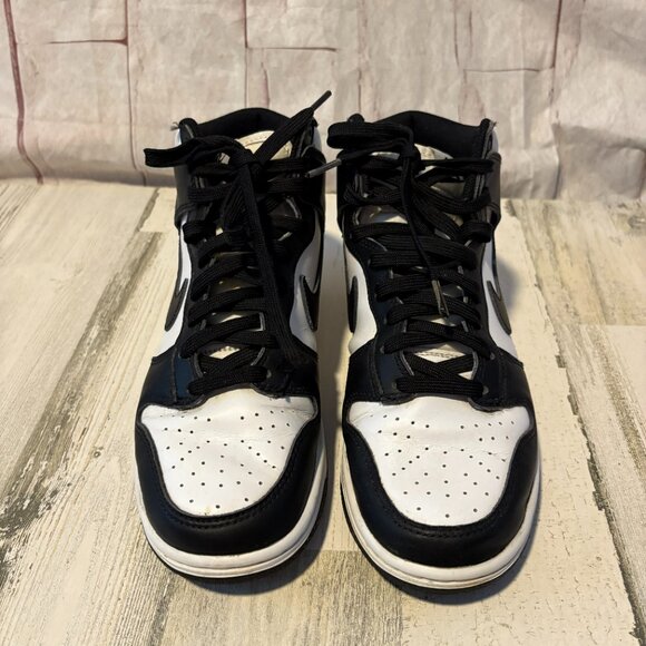Nike Men's Size 7 Dunk Hi Retro Basketball Shoes Black/White Sneakers High Top - Picture 4 of 11
